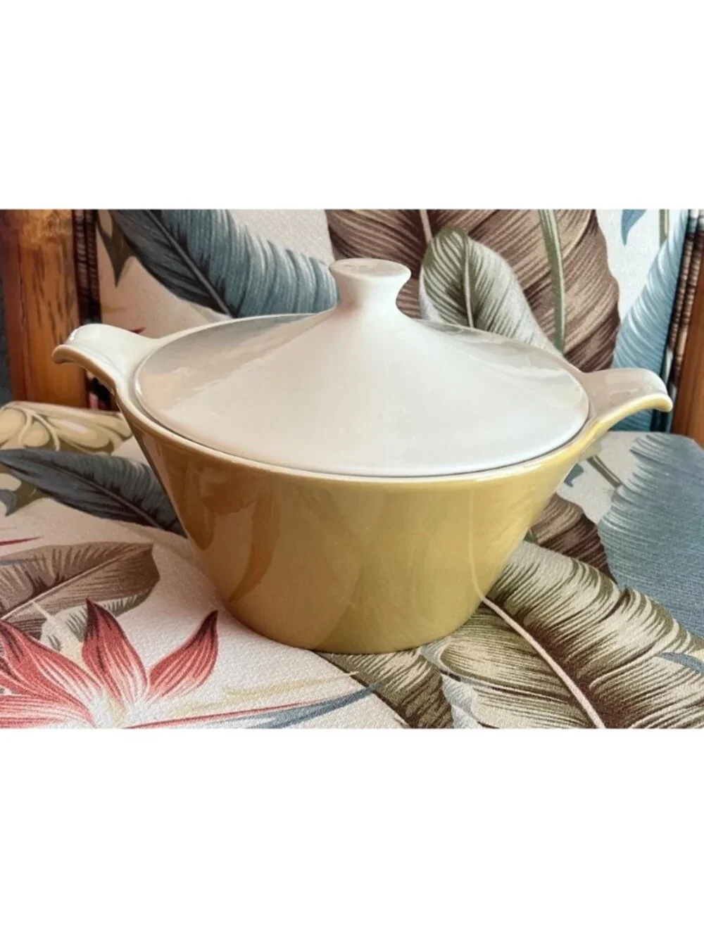 Vintage Royal China casserole dish is in the 